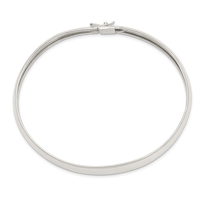 925 Sterling Silver 8mm Flexible Bangle Bracelet