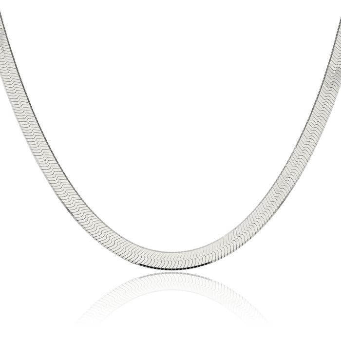 925 Sterling Silver 8mm Herringbone Chain Necklace