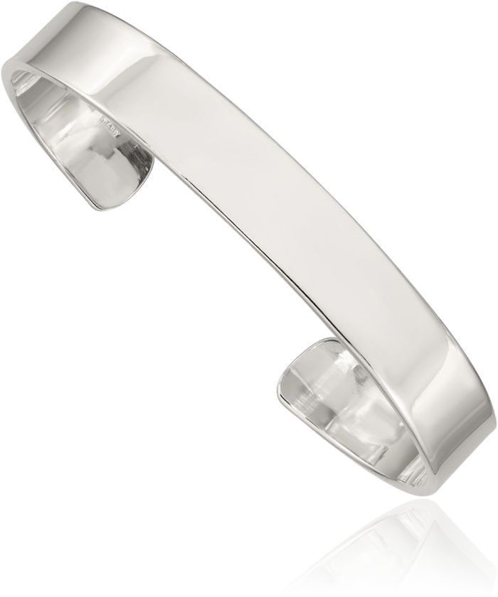 925 Sterling Silver 9.75mm Cuff Bracelet