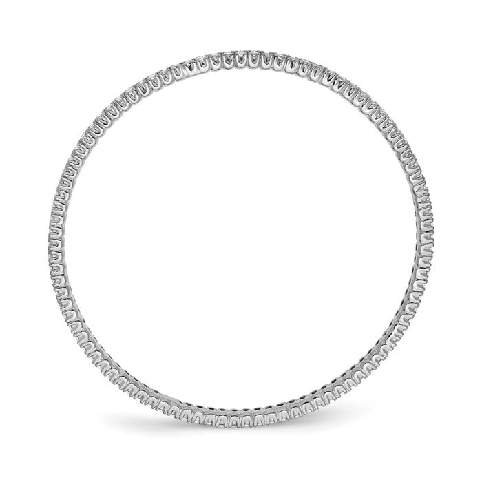 925 Sterling Silver Cubic Zirconia CZ Bangle Bracelet