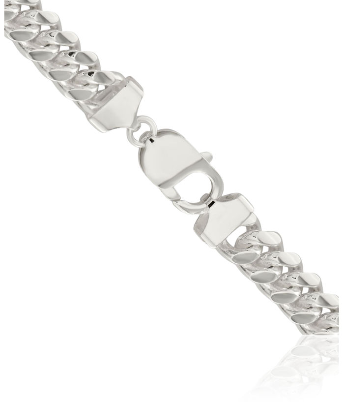 925 Sterling Silver 9mm Curb Link Chain Necklace