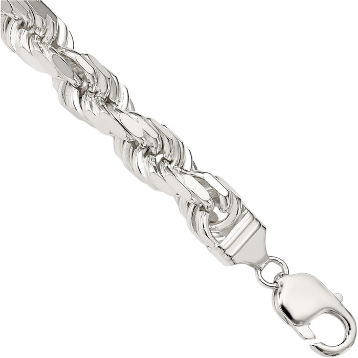 925 Sterling Silver 9mm Rope Chain Anklet Summer Beach Foot Ankle Bracelet