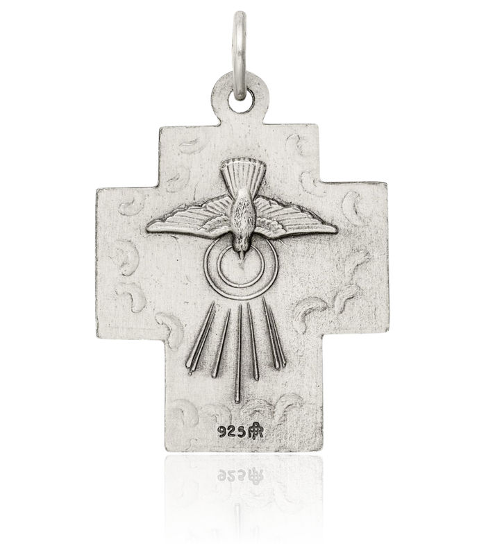 925 Sterling Silver Vintage Alpha Cubetto Omega Snake Latin Mexican Holy Cross Necklace Religious Chain Pendant Jesus Christ Charm