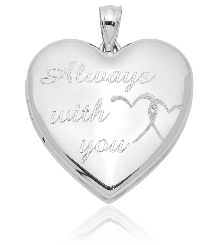 925 Sterling Silver Always You Ash Holder Heart Personalized Photo Locket Cremation Necklace Memorial Charm Urn Pendant