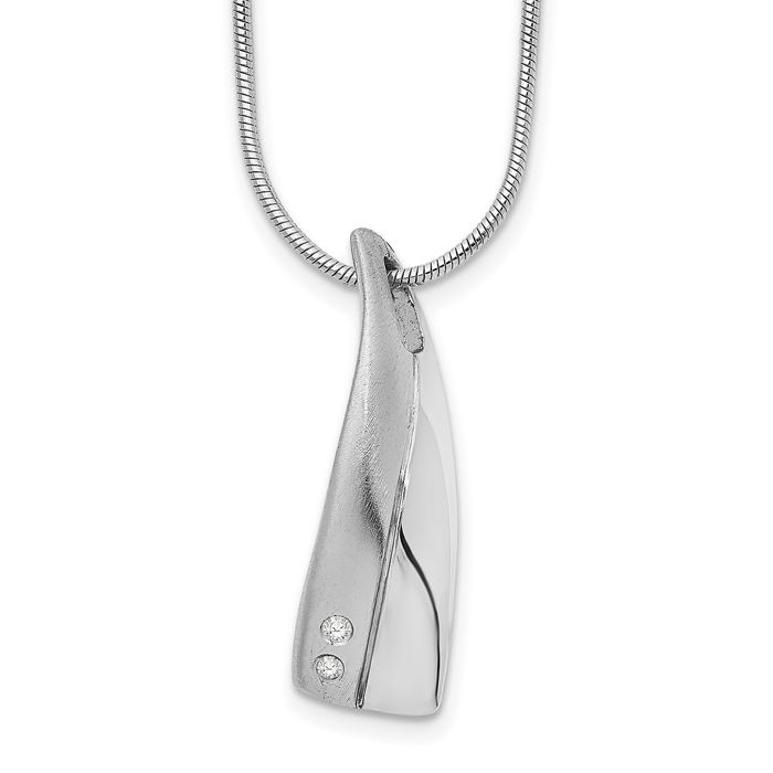 925 Sterling Silver Diamond Chain Necklace