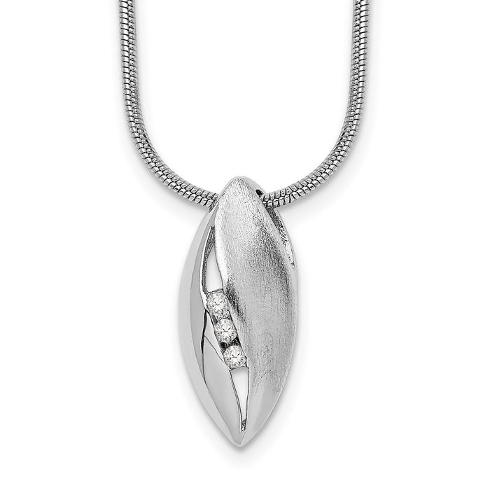 925 Sterling Silver Diamond Chain Necklace