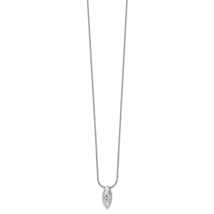925 Sterling Silver Diamond Chain Necklace