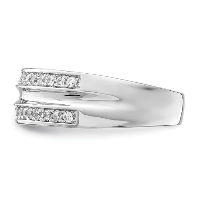 925 Sterling Silver Cubic Zirconia CZ Wedding Band Ring