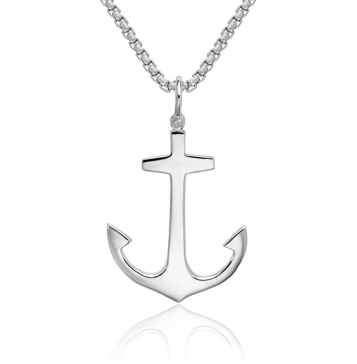 925 Sterling Silver Anchor Mariner Necklace Nautical Charm Pendant