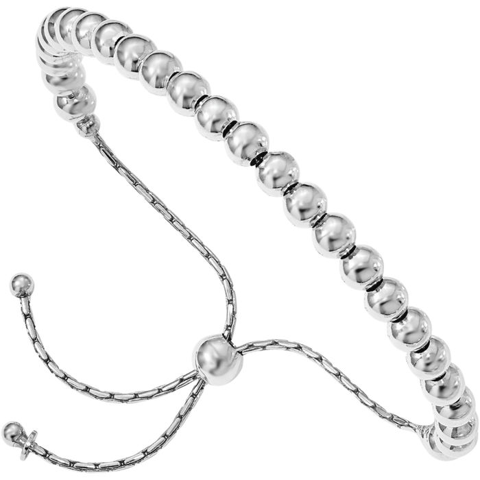 925 Sterling Silver Beaded Ball Adjustable Wrap Bracelet