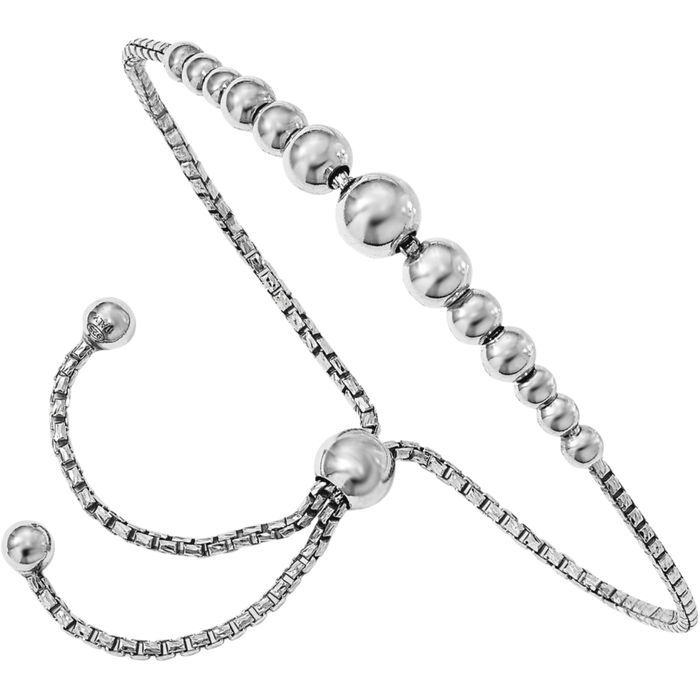 925 Sterling Silver Beaded Ball Adjustable Wrap Bracelet