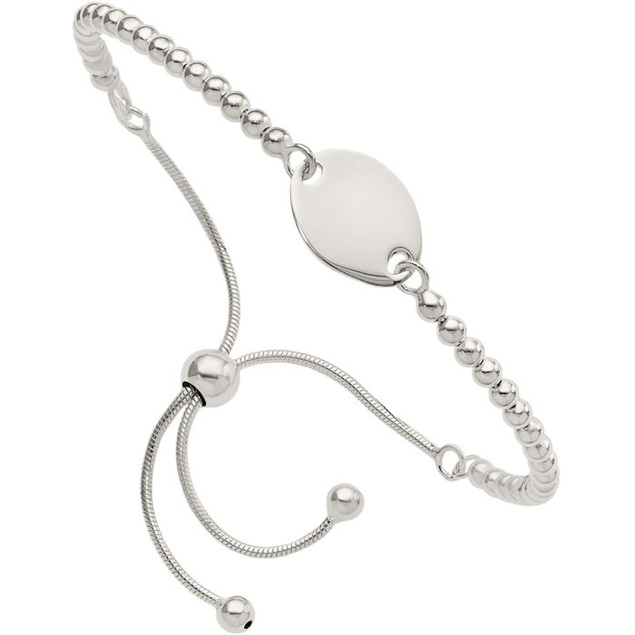 925 Sterling Silver Beaded Ball Adjustable Wrap Bracelet