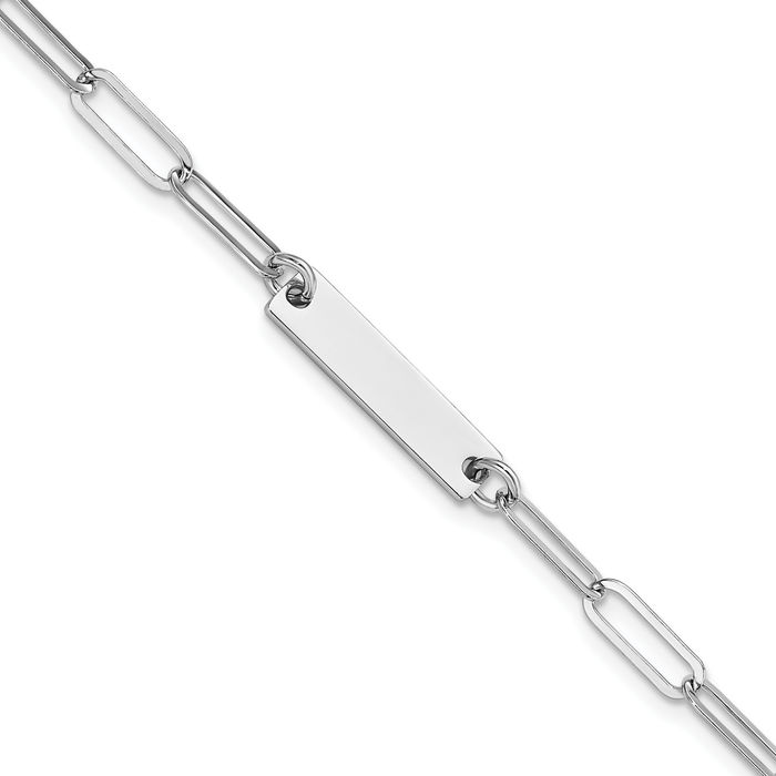 925 Sterling Silver Bar Chain Bracelet