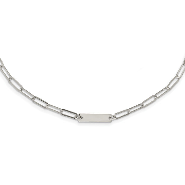 925 Sterling Silver Bar Necklace Chain