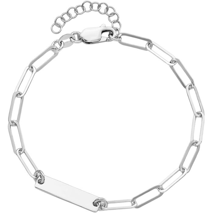 925 Sterling Silver Bar Chain Bracelet