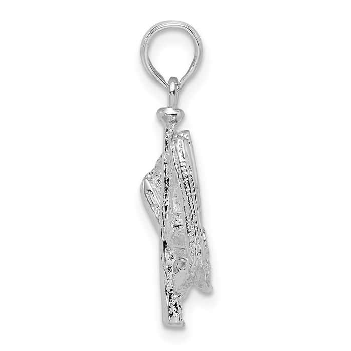 925 Sterling Silver Baseball Bat Glove Necklace Softball Charm Sports Pendant