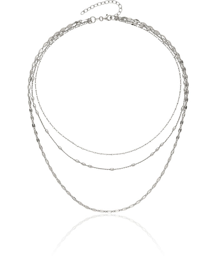 925 Sterling Silver Bead Ball Chain Layering Necklace