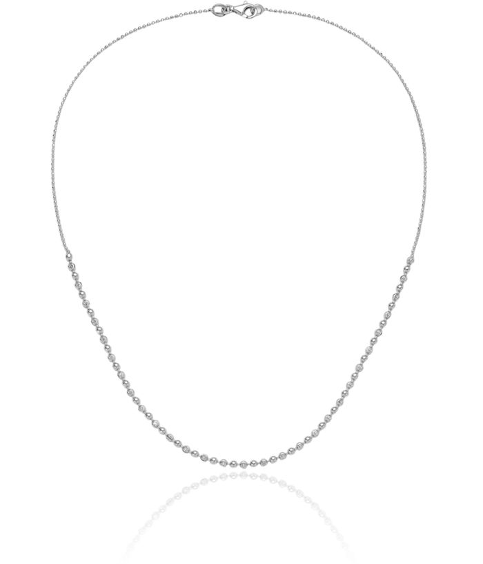 925 Sterling Silver Bead Ball Chain Necklace