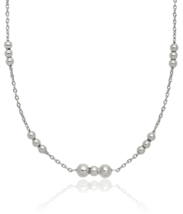 925 Sterling Silver Bead Ball Chain Necklace