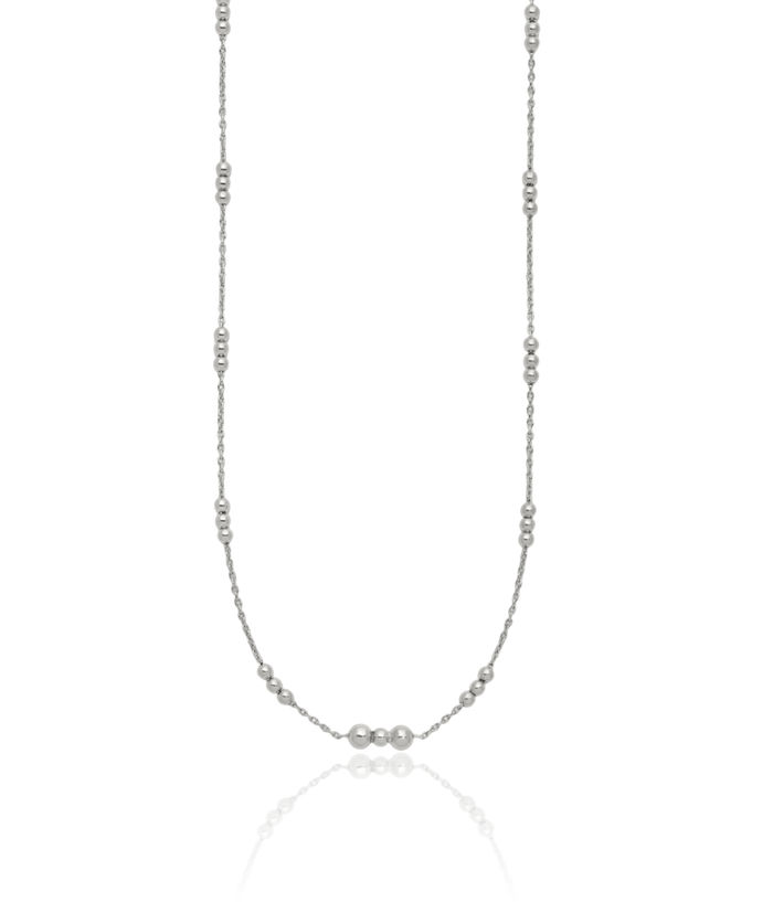 925 Sterling Silver Bead Ball Chain Necklace