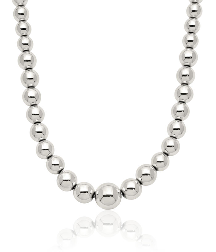 925 Sterling Silver Bead Ball Chain Necklace