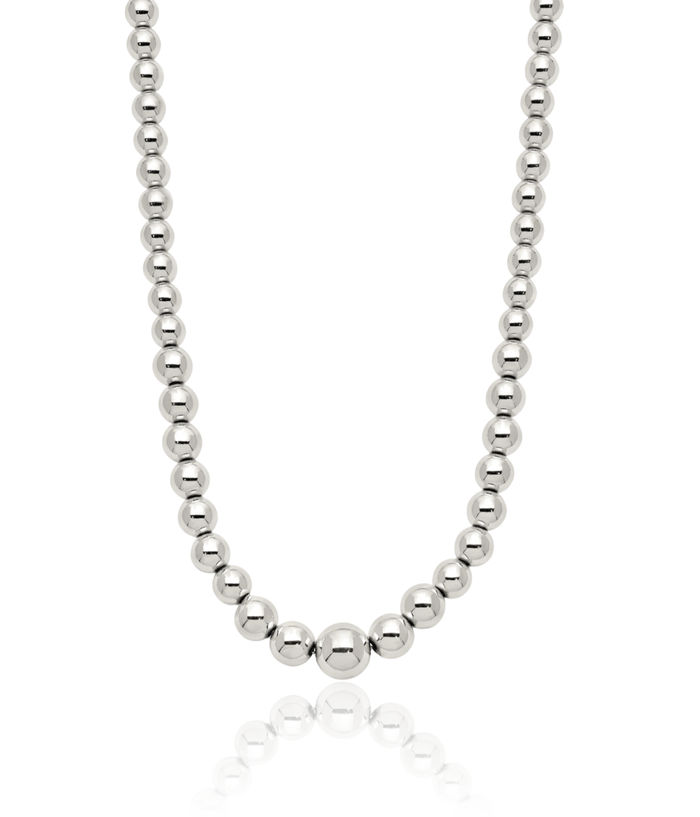 925 Sterling Silver Bead Ball Chain Necklace