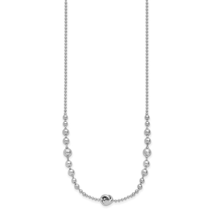 925 Sterling Silver Bead Ball Chain Necklace