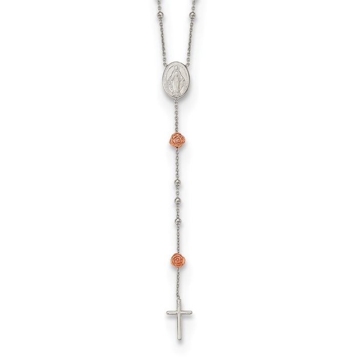 925 outlet silver rosary necklace for women