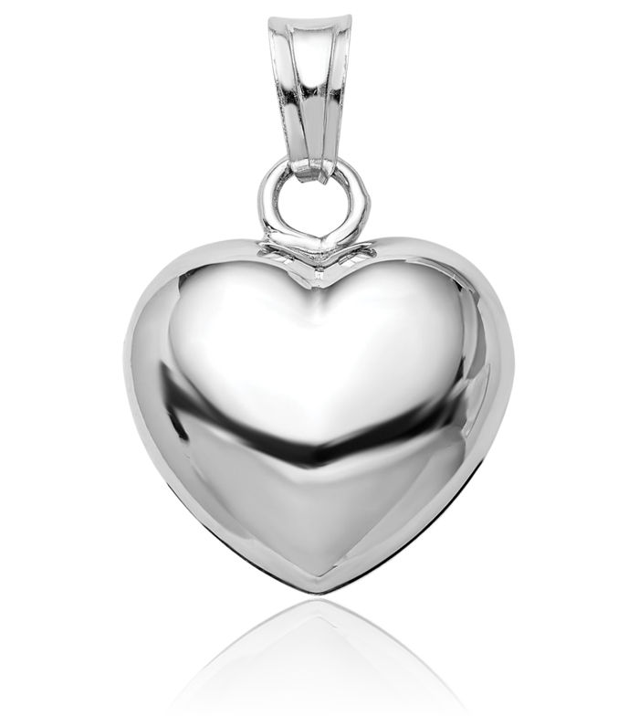 925 Sterling Silver Bell Heart Necklace Love Pendant Charm