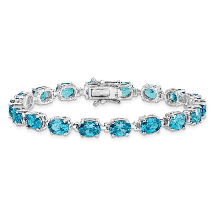 Outlet Stunning 925 Sterling Silver Topaz Bracelet