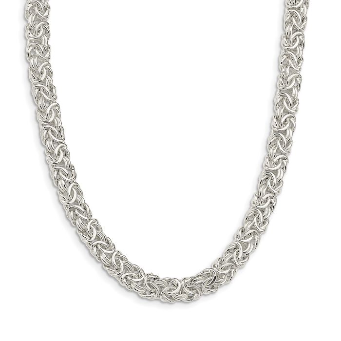 925 Sterling Silver Byzantine Link Chain Necklace | eBay