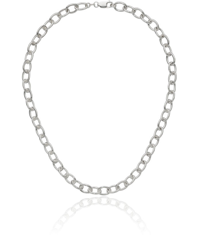 925 Sterling Silver Link Cable 8.50mm Chain Necklace