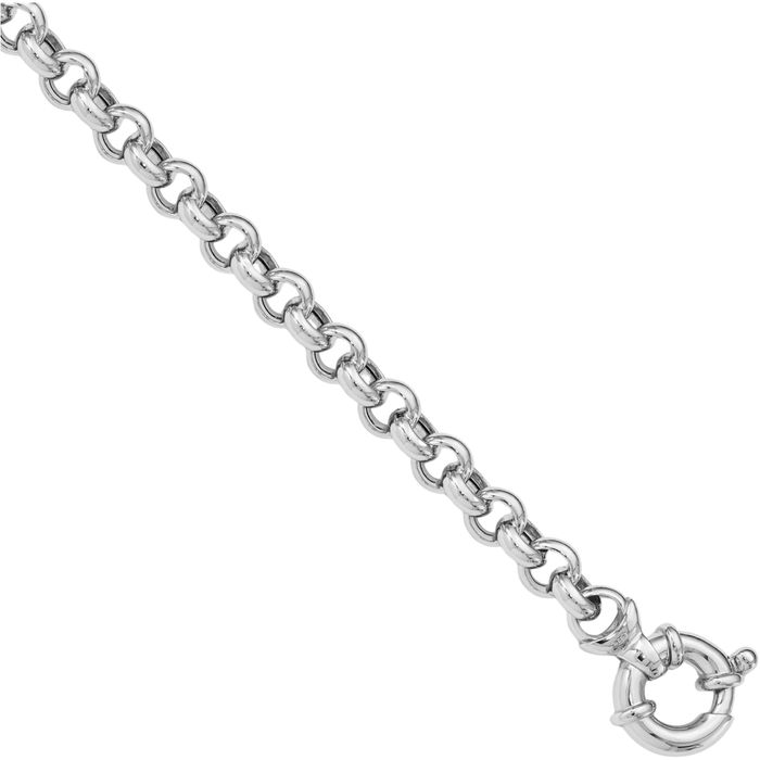 925 Sterling Silver Cable Rolo Link Chain Bracelet