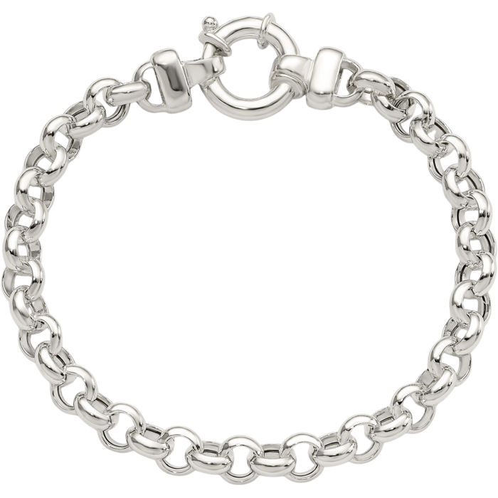 925 Sterling Silver Cable Rolo Link Chain Bracelet