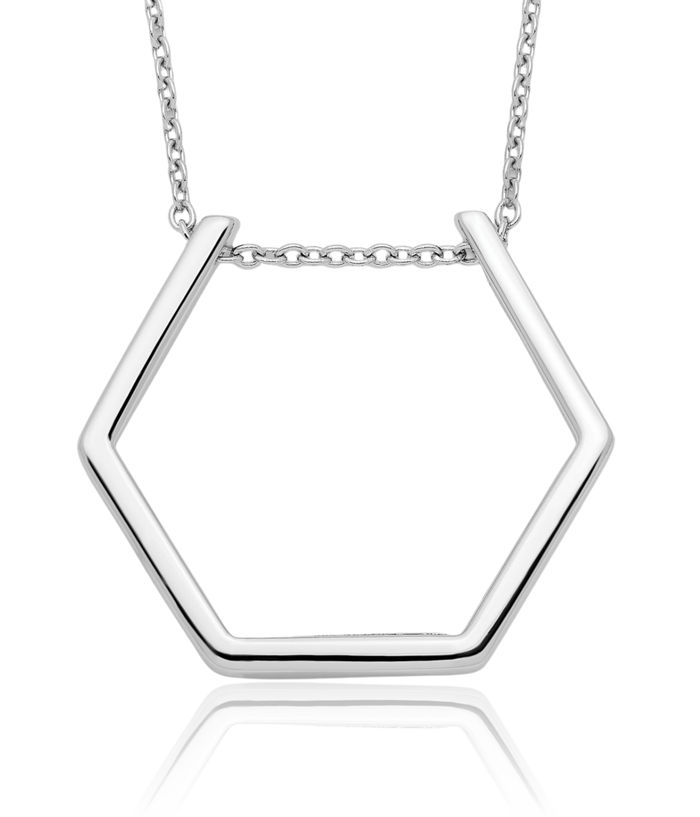 925 Sterling Silver Chain Geometric Necklace