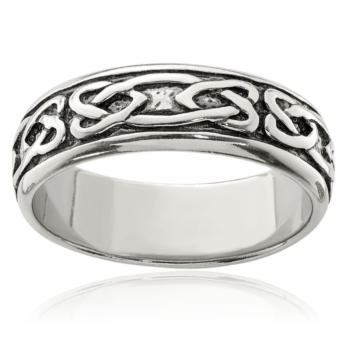 925 Sterling Silver Plain Classic Wedding Band Statement Ring