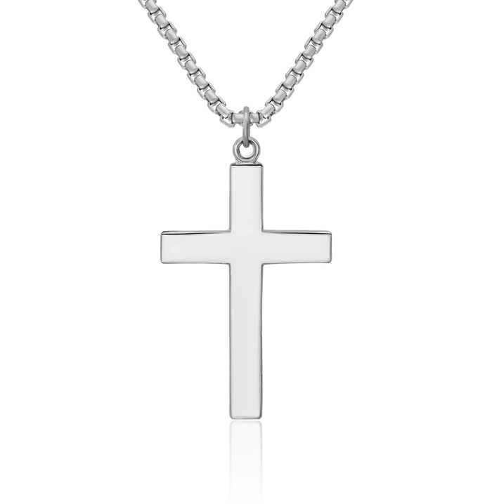 925 Sterling Silver Latin Mexican Holy Cross Lords Prayer Necklace Religious Chain Pendant Jesus Christ Charm