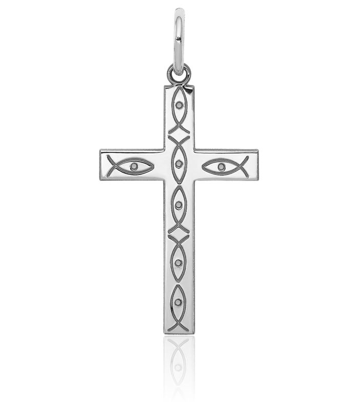 925 Sterling Silver Latin Mexican Holy Cross Necklace Religious Chain Pendant Jesus Christ Charm