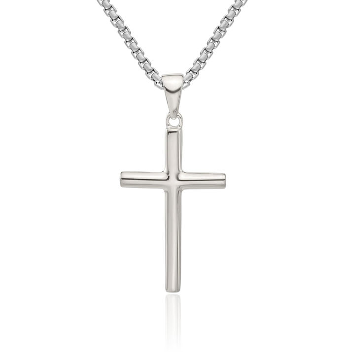 925 Sterling Silver Latin Mexican Holy Cross Necklace Religious Chain Pendant Jesus Christ Charm