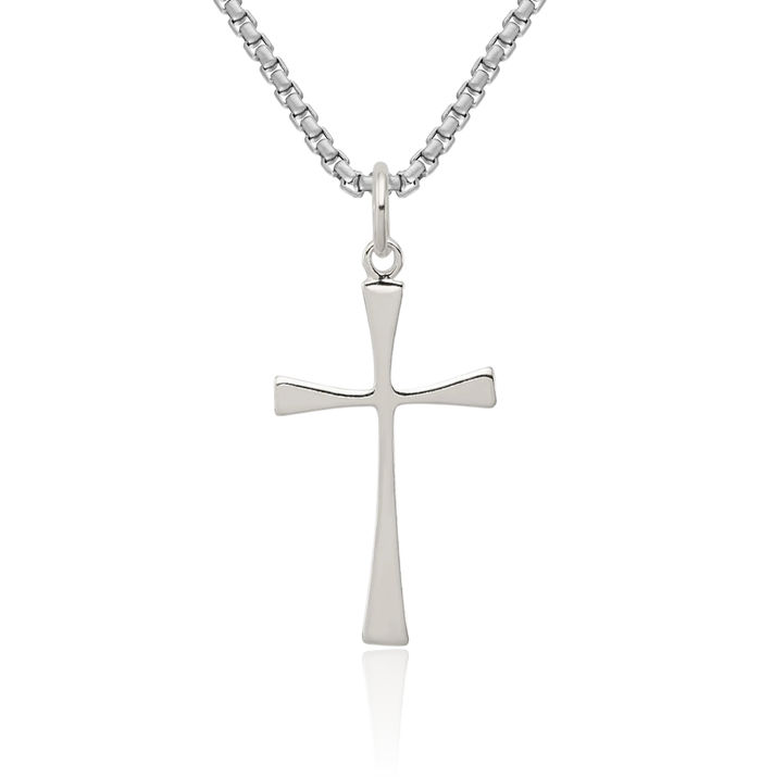 925 Sterling Silver Latin Mexican Holy Cross Necklace Religious Chain Pendant Jesus Christ Charm