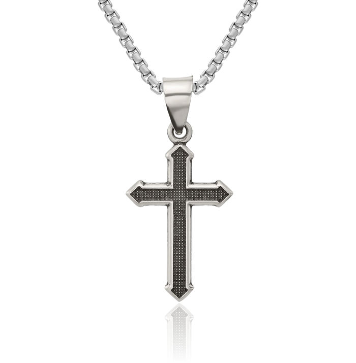 925 Sterling Silver Vintage Holy Cross Necklace Religious Chain Pendant Jesus Christ Charm