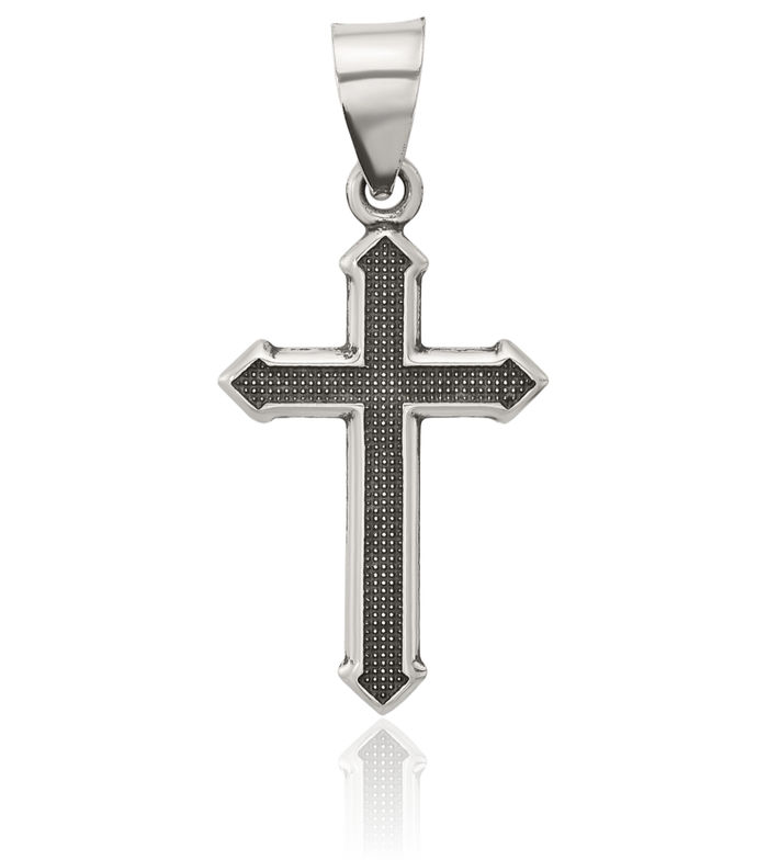 925 Sterling Silver Vintage Holy Cross Necklace Religious Chain Pendant Jesus Christ Charm