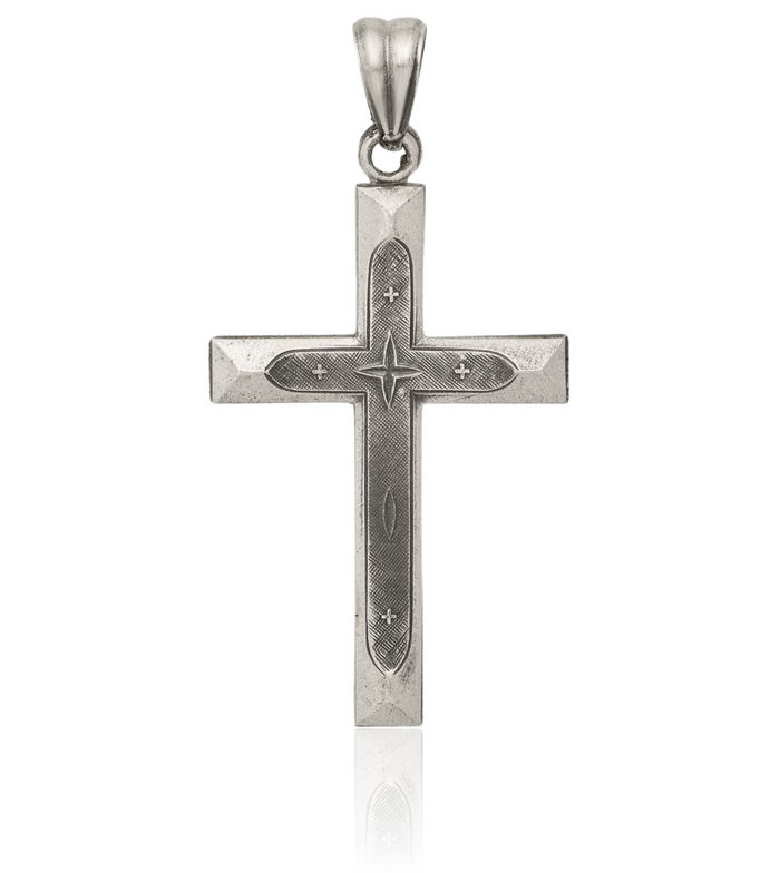 925 Sterling Silver Vintage Latin Mexican Holy Cross Necklace Religious Chain Pendant Jesus Christ Christian Charm