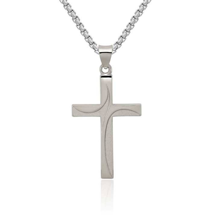 925 Sterling Silver Latin Mexican Holy Cross Necklace Religious Chain Pendant Jesus Christ Christian Charm