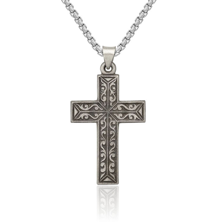 925 Sterling Silver Vintage Latin Mexican Holy Cross Necklace Religious Chain Pendant Jesus Christ Christian Charm