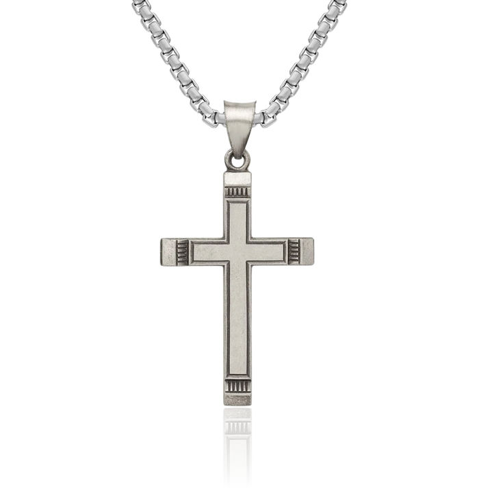 925 Sterling Silver Vintage Latin Mexican Holy Cross Necklace Religious Chain Pendant Jesus Christ Christian Charm