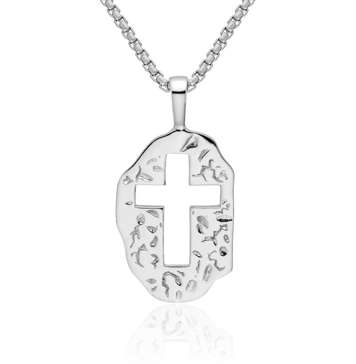 925 Sterling Silver Latin Mexican Holy Cross Reversible Necklace Religious Chain Pendant Jesus Christ Charm