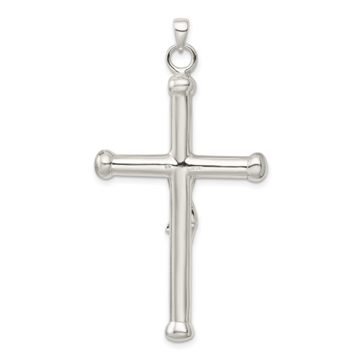 925 Sterling Silver Lord Jesus Christ Crucifix Holy Cross Necklace Religious Chain Pendant Charm