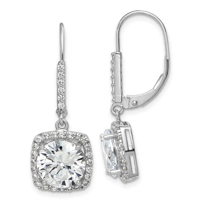 925 Sterling Silver Cubic Zirconia CZ Drop Dangle Earrings