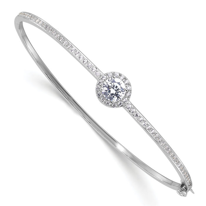 925 2024 Silver White CZ Bangle